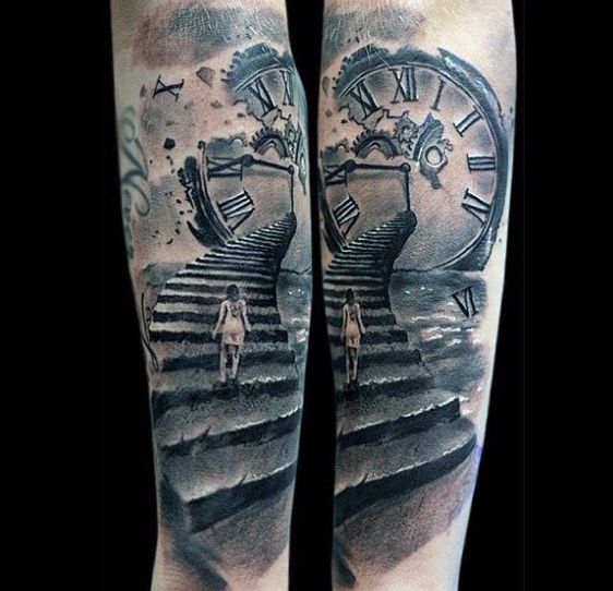 80 Clock Tattoo Designs For Men - Timeless Ink Ideas | DIY clothes