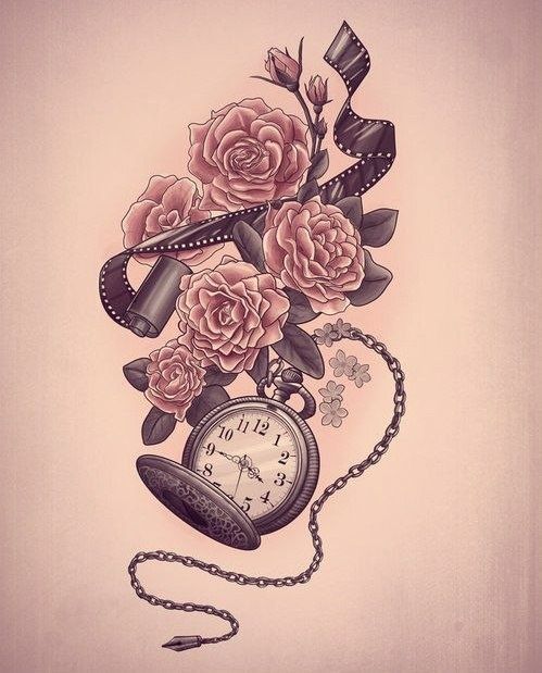 32+ Beautiful Clock Tattoos For Girls
