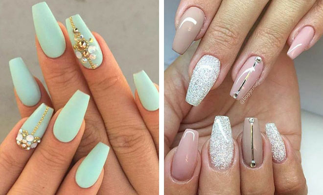 31 Trendy Nail Art Ideas for Coffin Nails | StayGlam