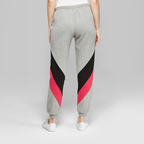 Wild Fable Women's Color Blocked Jogger Pants - Gray - Size:S - BLINQ