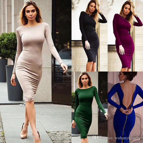 Women Sexy Bandage Bodycon Summer Evening Cocktail Party Long Sleeve