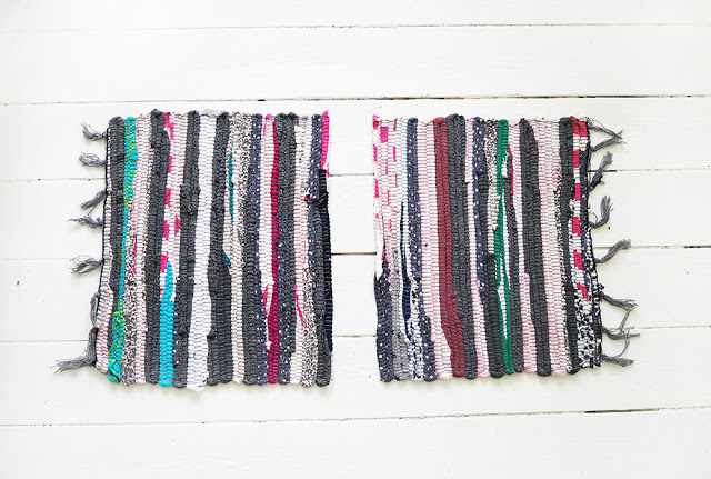 Picture Of colorful diy striped rag rug bag 5