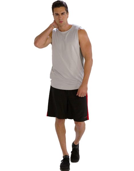 Wholesale Comfy Greyish White Tank Tees for Men From Gym Clothes