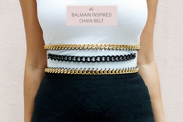 DIY Balmain Inspired Chain Belt | A Pair & A Spare