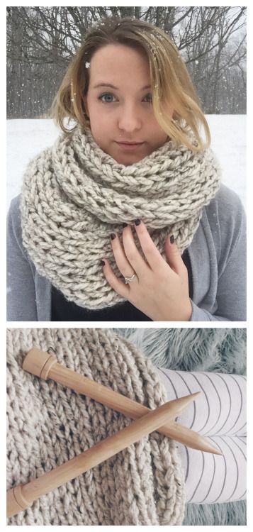 DIY Knit Cheap Super Chunky Scarf free Pattern from Margo Knits.Don