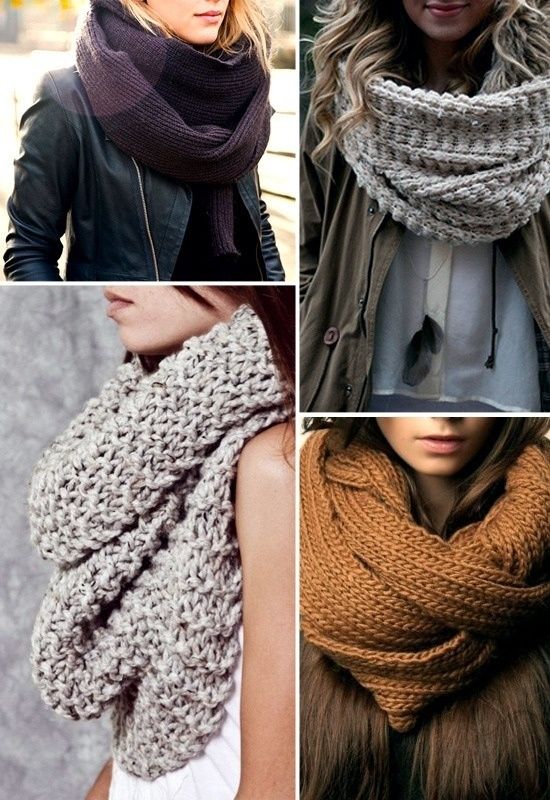 scarf inspiration chunky knit scarf | dress this girl | Pinterest