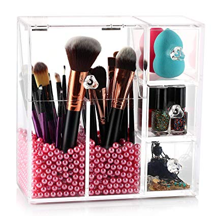 Amazon.com: hblife Makeup Brush Holder, Acrylic Makeup Organizer