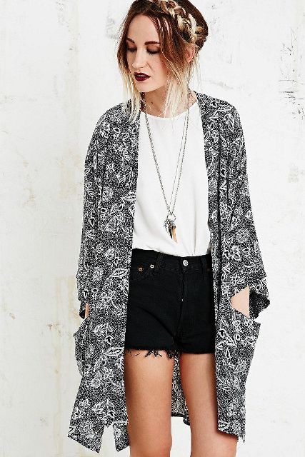 Picture Of Cool Outfits With A Kimono Jacket For This Summer 19