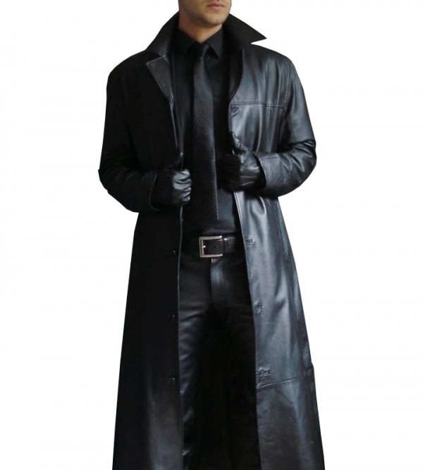 Full Length Leather Trench Coat | Buy Men's Trench Coat
