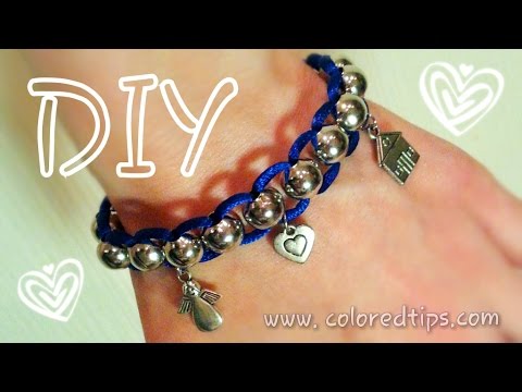 DIY Beads and Cord Bracelet - Easy and Awesome DIY Bracelet u201cLazy