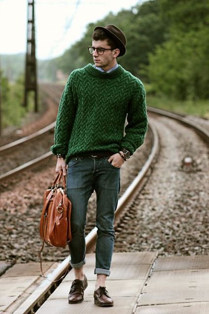 23 Cozy Cable Knit Sweater Outfits For Men | Extra Flair | Mens