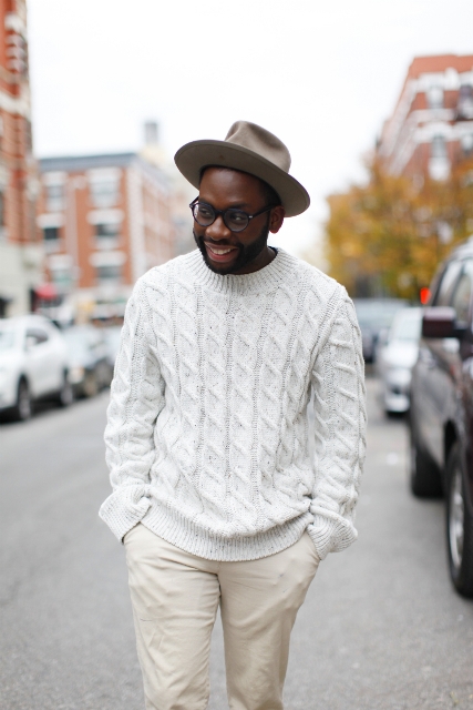 23 Cozy Cable Knit Sweater Outfits For Men - Styleoholic