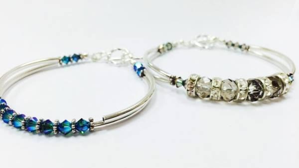 Beginner Jewellery Making Class - Curve Tube Crystal Bracelets