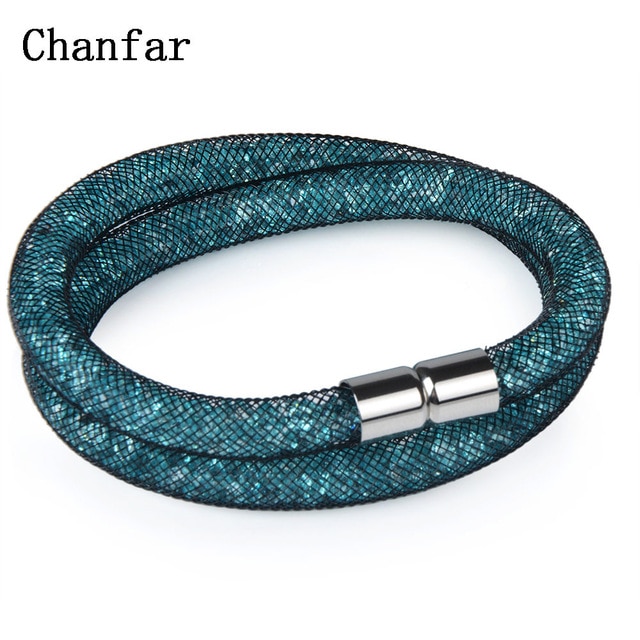 Chanfar 16 Colors Lovely Crystal Mesh Bracelet of Crystal Jewelry