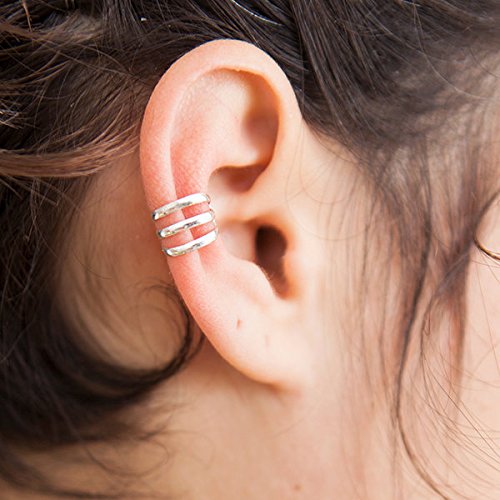 Amazon.com: Silver Ear Cuff - Ear Wrap - Fake Ear Cuff - Earcuff