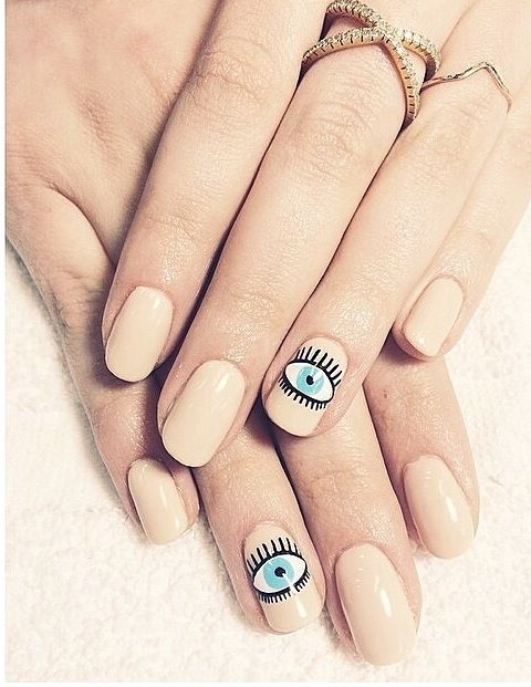 Evil eye nail designs why does this make me think of a series of