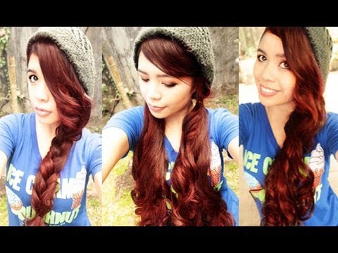 Quick and Easy Hairstyle for Beanies- Curly Version - YouTube