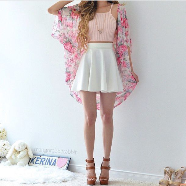 crop top, cute, fashion, girly, hey, outfit, pink, sup, wedges