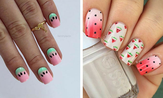21 Cute Watermelon Nail Ideas | StayGlam