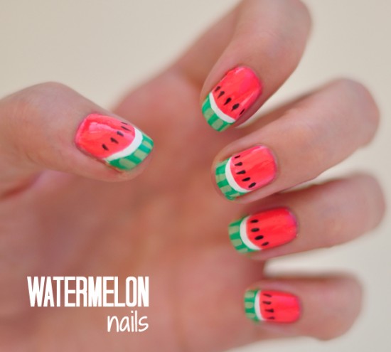 Cute Watermelon Nail Art
