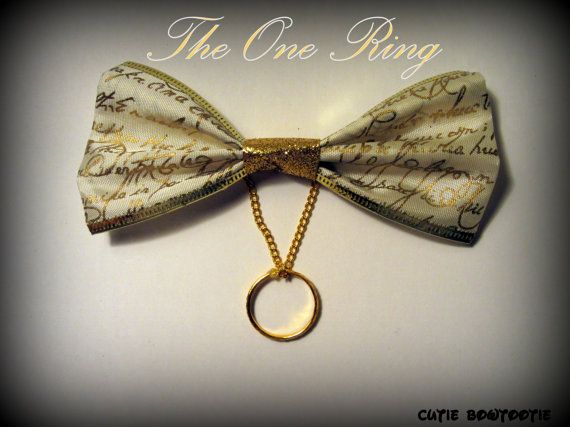 The One Ring Hair Bow Lord of the Rings by bulldogsenior08 on Etsy