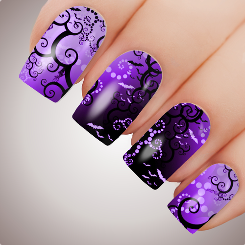 TWISTED DARKNESS - Halloween Witch Full Nail Art Decal Water