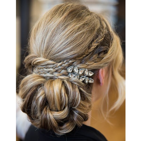Bridal Style: Looped, Low Bun + Accent Braids | Updos | Pinterest