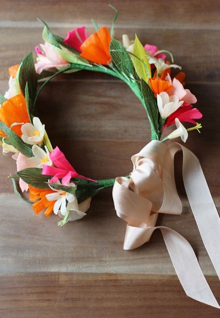 Delicate DIY Paper Flower Crown | Floral | Pinterest | Diy paper