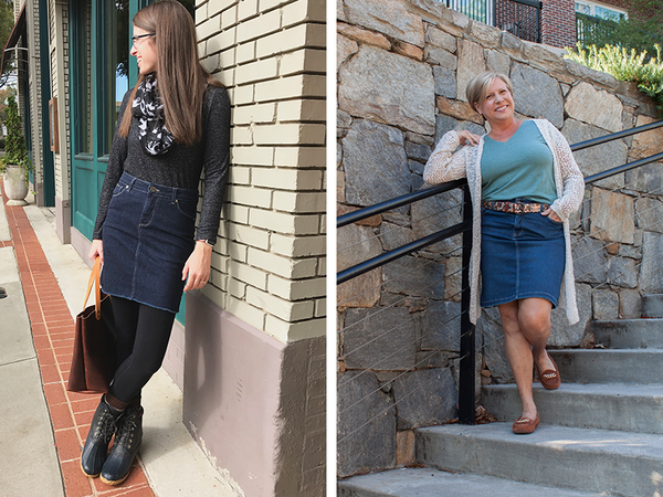 Style Tips: How to Wear Denim Skirts in Fall & Winter | Designer
