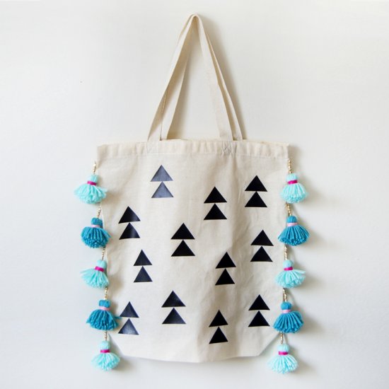 patterned tassel bag diy | craftgawker