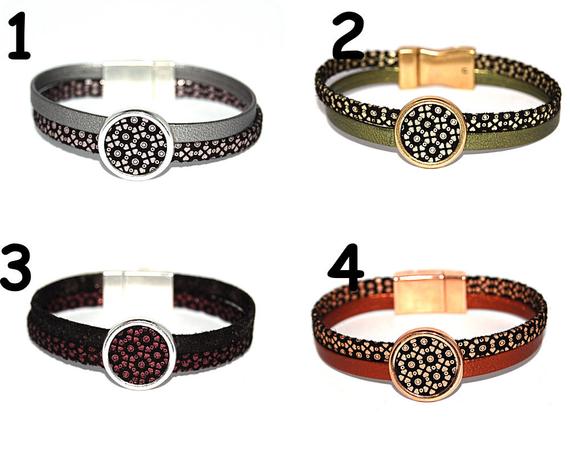 DIY kit leather bracelet baroque with matching | Etsy