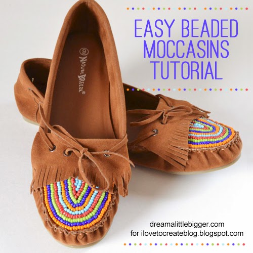Easy Beaded Moccasins Tutorial | iLoveToCreate