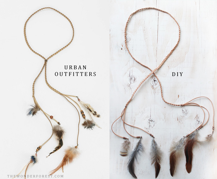 Urban Outfitters Inspired DIY Feather Suede Headwrap - Wonder Forest