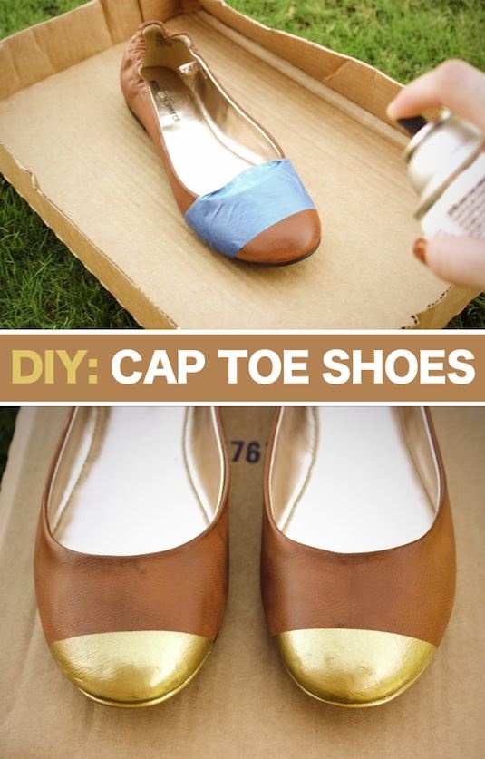 Make Your Own Cap Toe Flats - DIY - AllDayChic