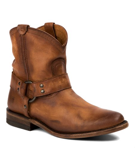 Frye Cognac Wyatt Harness Short Leather Boot - Women | Zulily