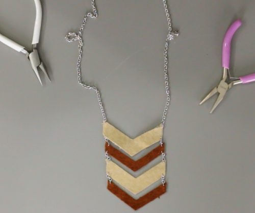 How to Make a Leather Chevron Necklace - The Crafty Blog Stalker