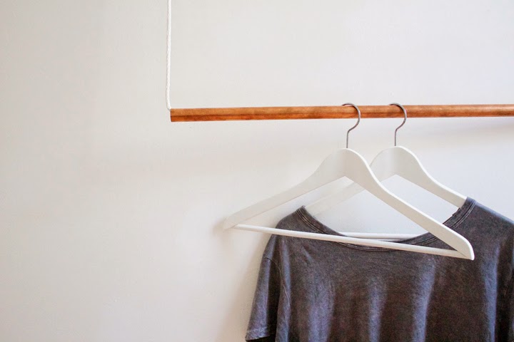 FOXTAIL + MOSS: MAKE: Simple Copper Hanging Garment Rack