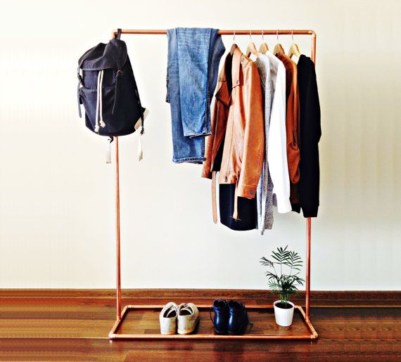 Copper pipe clothing rack, Copper clothes rack, Clothes rail