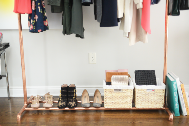 Copper Clothing Rack DIY | DIY | Diy clothes rack, DIY, Garment racks