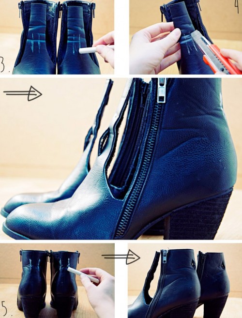 Trendy DIY Cut Ankle Boots - Styleoholic