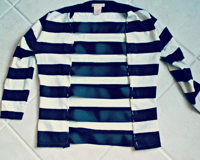 Refashion: Cutout Striped Shirt | DYI | Pinterest