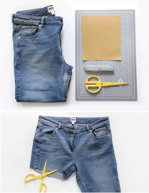 Picture Of DIY Distressed Denim Shorts From Your Old Jeans 3