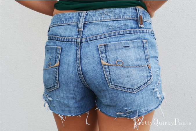 Pretty Quirky Pants | DIY Distressed Cut-Off Shorts