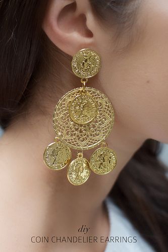 DIY Dolce & Gabbana Inspired Coin Earrings | blog | Earrings