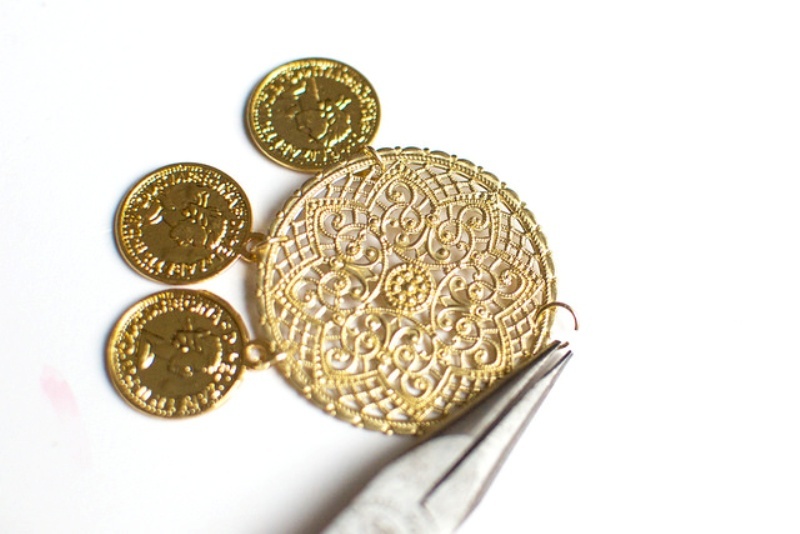 Picture Of gorgeous diy dolcegabbana inspired coin earrings 4