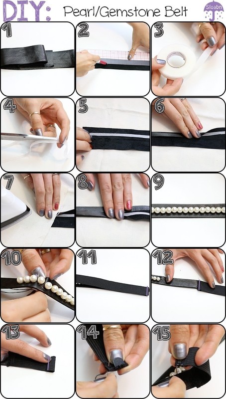 DIY Simple Skinny Embellished Belts · How To Make A Belt · Sewing on