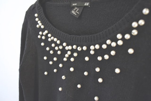 DIY-Pearl-Embellished-Sweater | Styles Weekly