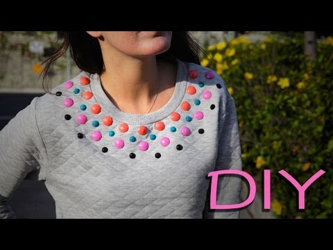 DIY Fashion | Embellished Sweatshirt | Designer DIY - YouTube