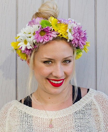 Flower Headband DIY u2013 How To Make A Floral Garland Headpiece | May
