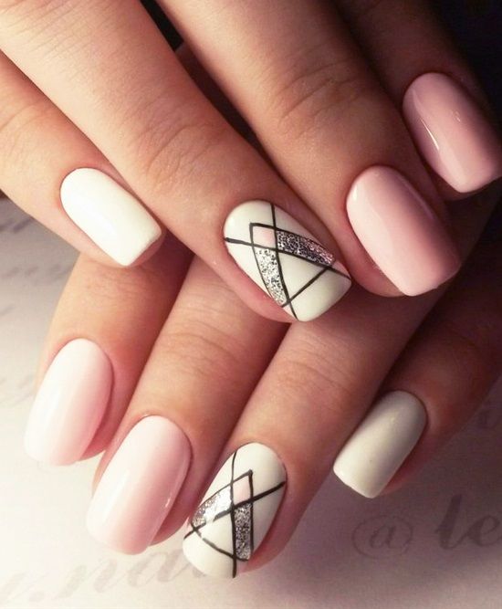 20 Shockingly Simple Geometric Nail Art Ideas You'll Love | nails